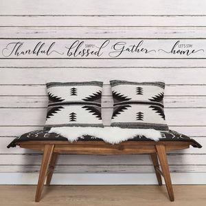 Wallpaper Border Lets Stay Home Farmhouse Words